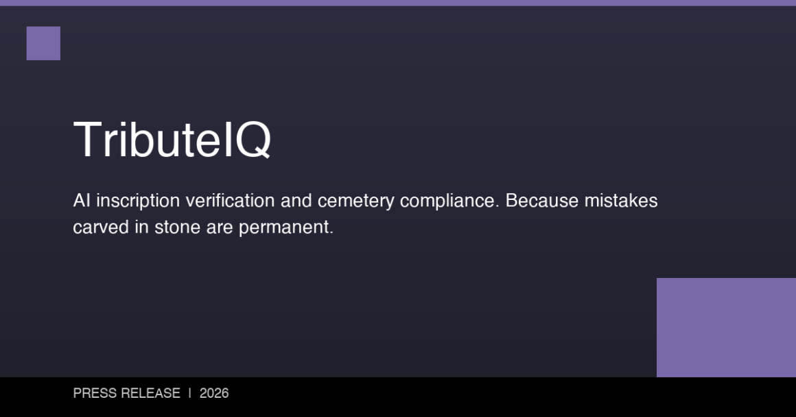 TributeIQ Launches as the First AI-Powered Software for Memorial and Monument Dealers